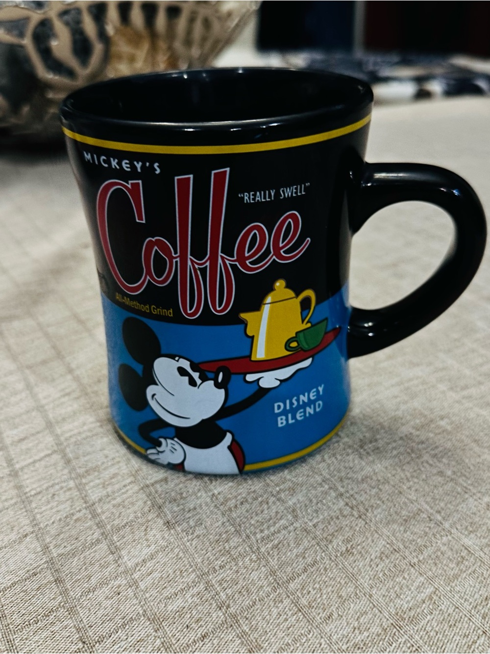 Disney Mickey Coffee Mug - Black, Blue & Yellow
